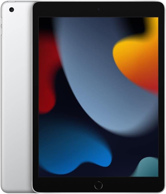 iPad da Apple (9a geração): Com chip A13 Bionic, tela Retina de 10,2 polegadas, 256 GB Wi-Fi + rede celular 4G, câmera frontal de 12 MP, câmera traseira de 8 MP, Touch ID, Prateado